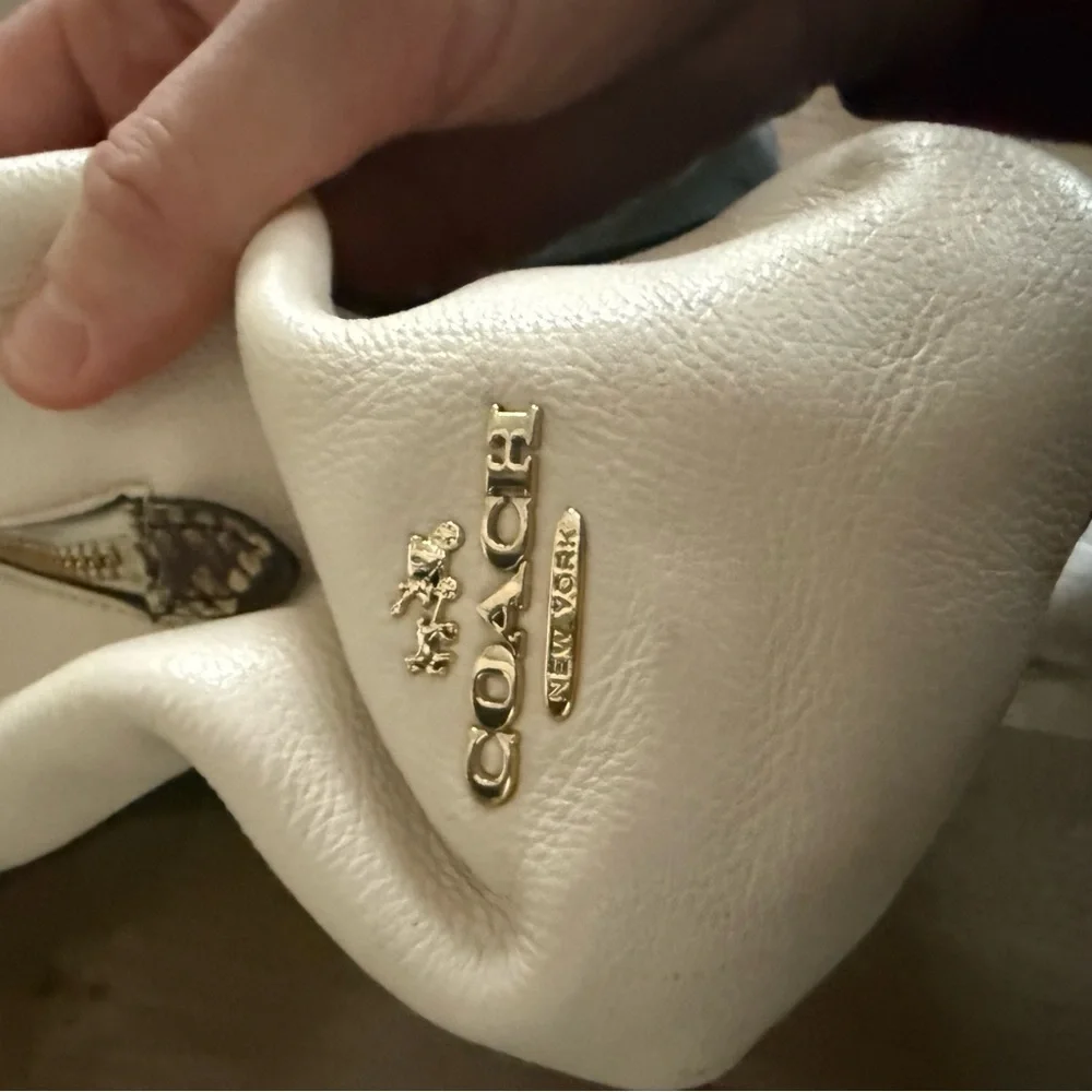 Coach Madison Pheobe Shoulder Bag Purse Pebbled Leather Two Tone Animal Print - Picture 8 of 16